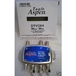 Multiswitch 3x4 Para Tv Satelital Fta Marca Aspen El Mejor