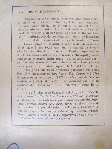 Literatura Siglo Xx En El Rio De La Plata * Jorge Pickenhayn