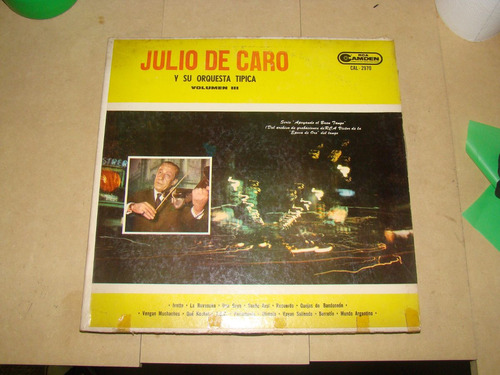 Julio De Caro Y Su Orquesta Volumen 3 Vinilo Lp  / Kktus