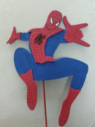 Adorno Pinche Torta - Spiderman - Goma Eva 23cm X 14cm Aprox