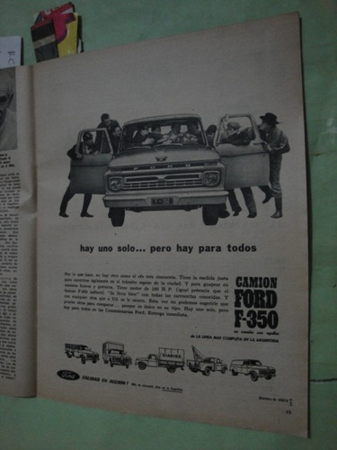 Publicidad Ford Pick Up F350 Año 1966