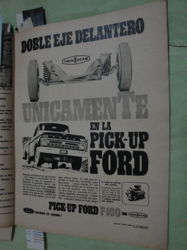 Publicidad Ford Pick Up F100 Año 1966