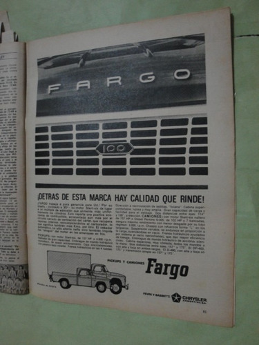 Publicidad Dodge Fargo Pick Up 100 Año 1965