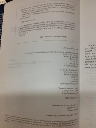 Mapas Nocturnos - Dialogos Con La Obra De J. Martin-barbero (Usado)