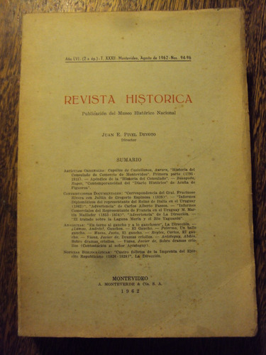 Revista Histórica N° 94 -96 Rivera Consulado Comercio Gaucho