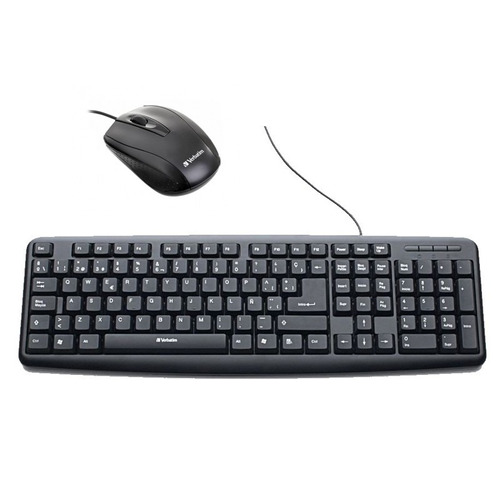 Combo Teclado Y Mouse Optico Usb Cable Verbatim 98111