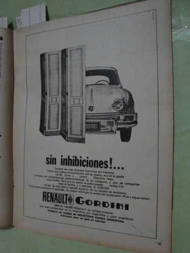 Publicidad Renault Gordini Año 1966