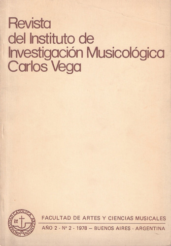 Revista Instituto De Investigación Musicológica Carlos Vega