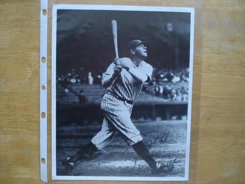 Babe Ruth Foto C/firma Preimpresa