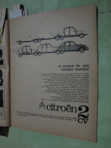 Publicidad Citroen 2cv Año 1965