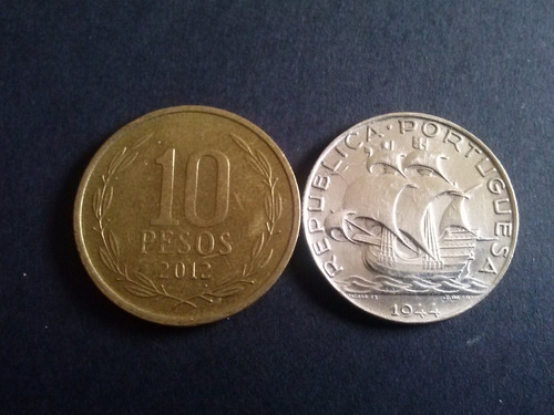 Moneda Portugal 2 1/2 Escudos 1944 Plata (c1classic)