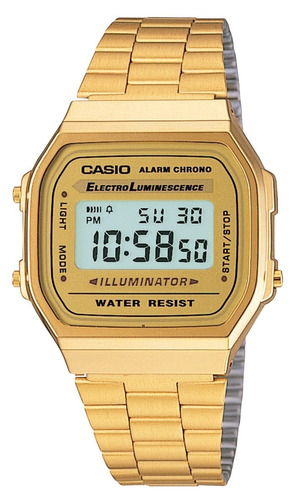 Reloj Casio A-168wg-9wd Vintage Retro Dorado Agente Oficial