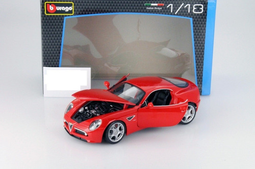 Bburago Alfa Romeo 8c Competizione, Esc 1:18, Rojo, Nuevo!!