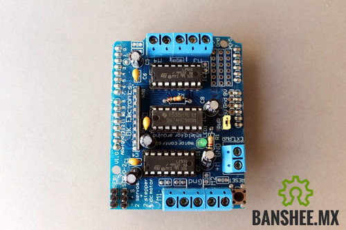 Motor Y Servo Shield 2 Puentes H Dobles L293d 74hc59 Arduino Uno Y Mega