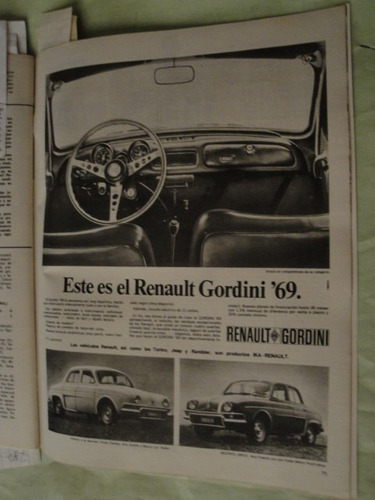 Publicidad Renault Gordini Año 1968