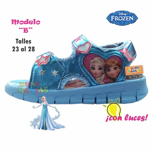 Sandalias Disney Frozen Con Luz Addnice Original Mundomanias