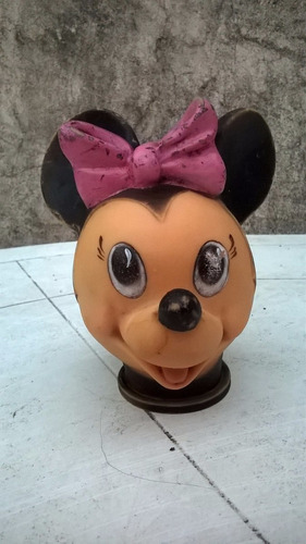 Cabeza De Titere De Goma Antiguo Walt Disney Minnie