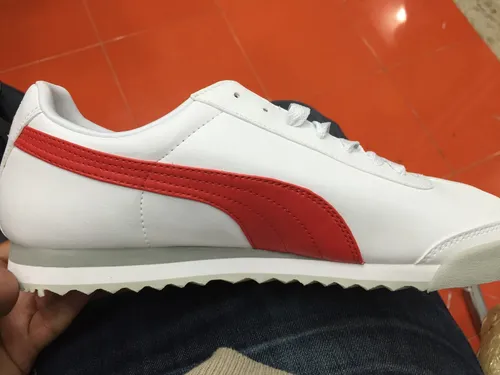 Tenis puma roma blancos con rojo hot sale