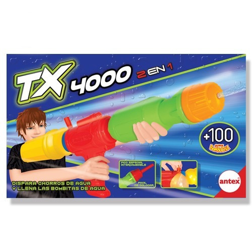 Imagen 3 de 3 de Pistola De Agua Antex Tx4000 2 En1 Original De Tv