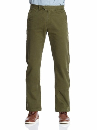 Pantalon Springfield 100% Algodon Color Verde Caqui