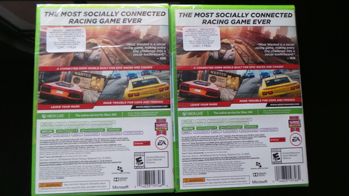 Need For Speed Most Wanted Xbox 360 Nuevo Sellado