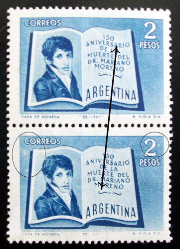 Argentina - Pareja Gj 1209 Varios Errores Mint L4013