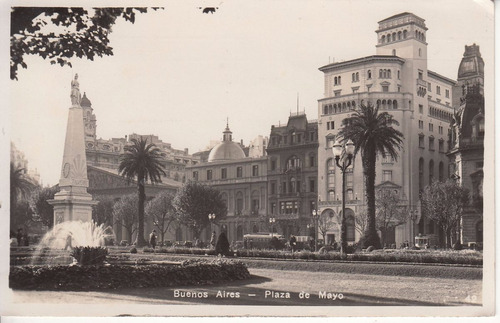 Antigua Postal Plaza De Mayo Ciudad Buenos Aires Argentina