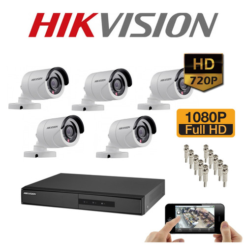 Kit Cftv Hikvision Turbo Camera Dvr Acessorios Monte O Seu 