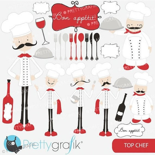 Kit Imprimible Top Chef Imagenes Clipart