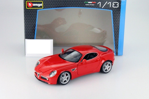 Bburago Alfa Romeo 8c Competizione, Esc 1:18, Rojo, Nuevo!!