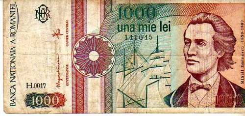 Billete De ** Rumania ** 1000 Lei - Años 90 (Usado)