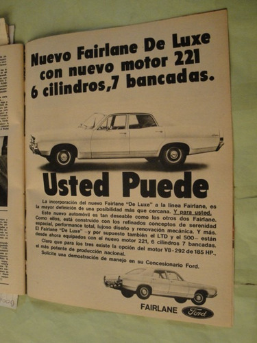 Publicidad Ford Fairlane De Luxe Año 1969