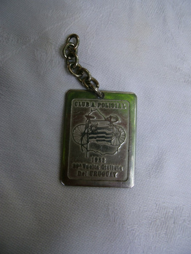 Llavero, Medalla Antigua. Policia/ciclismo. Coleccionable.