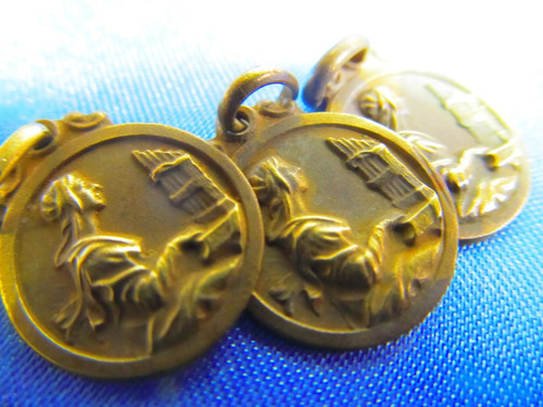 El Arcon Medallas Religiosa Virgen Mediana Lote X 3 380 79