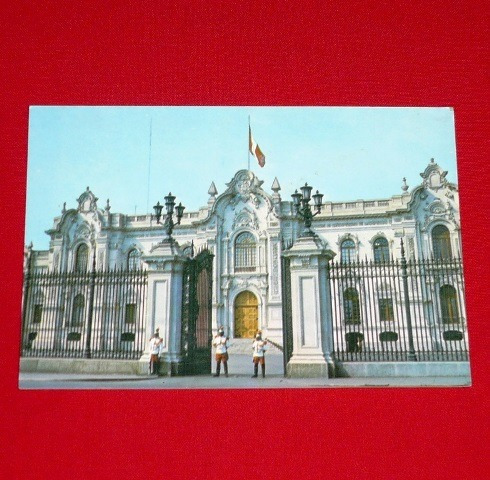 Antigua Postal Palacio Gobierno Lima Guardia Mariscal Nieto