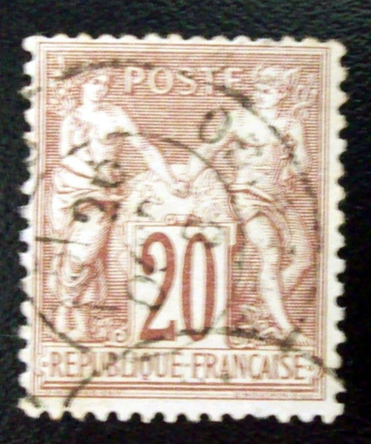 Francia, Sello Yv. 67 Paz Y Comercio 20c. Tipo I Usado L5954