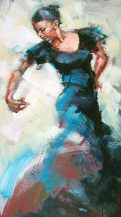 Flamenco Traje Tipico Bailarina De España - Lámina 45x30 Cm.