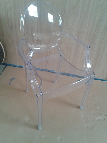 Cadeira Louis Xv Ghost C/braços - Temos Cadeiras Em Acrílico