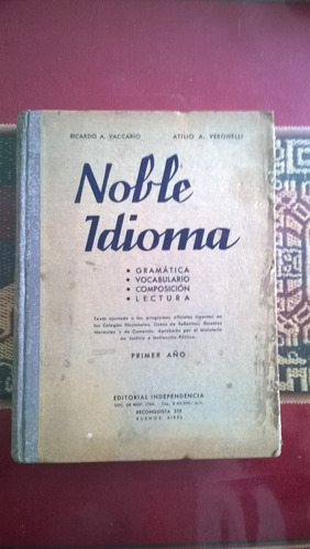 Noble Idioma - Vaccario - Veronelli