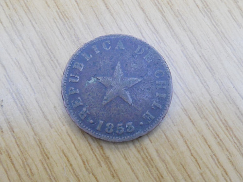 Moneda Chilena De Un Centavo Año 1853