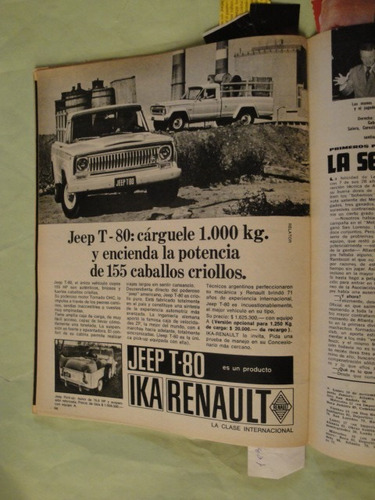 Publicidad Jeep T-80 Ika Renault Año 1969