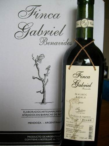 Vinos Finca Gabriel Roble -bodega Jorge Rubio - Mendoza
