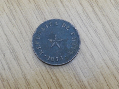 Moneda Chilena De Medio Centavo Año 1853