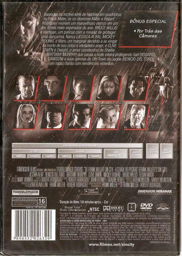 Dvd Sin City - A Cidade Do Pecado Frank Miller - Novo***