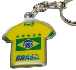 Chaveiro Camisa Brasil Chapinha (100 Unidades)