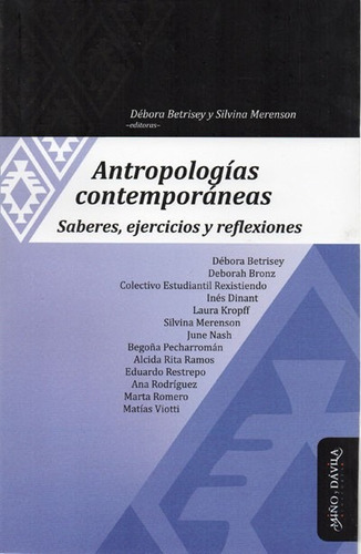 Imagen 1 de 1 de Antropologías Contemporáneas. Debora Betrisey (myd)
