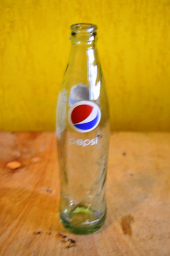 Botella De Vidrio Transparente Gaseosa Pepsi Tipo Bar