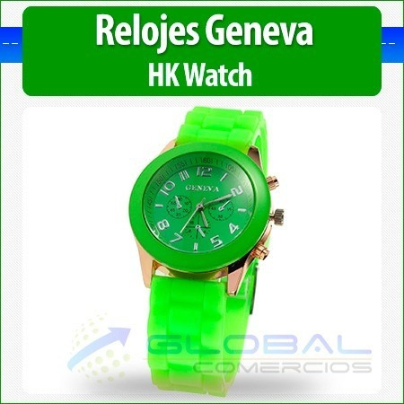Reloj Geneva Modelo Hkwatch Colores Pulsera Originales Damas