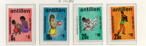 Antillas Holandesas Sc# B 105-108 Nueva-goma Original 1970