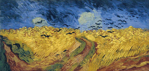 Lienzo Tela Arte Paisaje Vincent Van Gogh Francia 1890 44x90